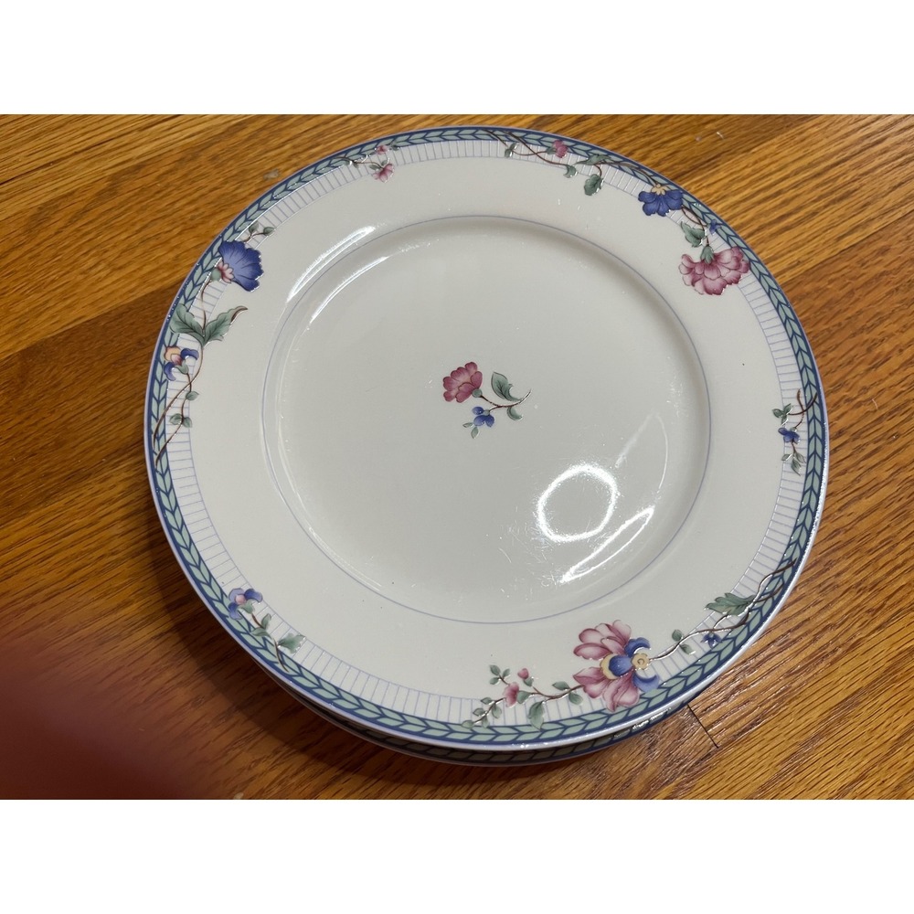 Oneida Blue Lattice Fine Porcelain Salad Plate The Select Collection Floral 8in